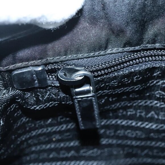PRADA Tote Bag Nylon Black Silver Auth - Picture 14 of 16